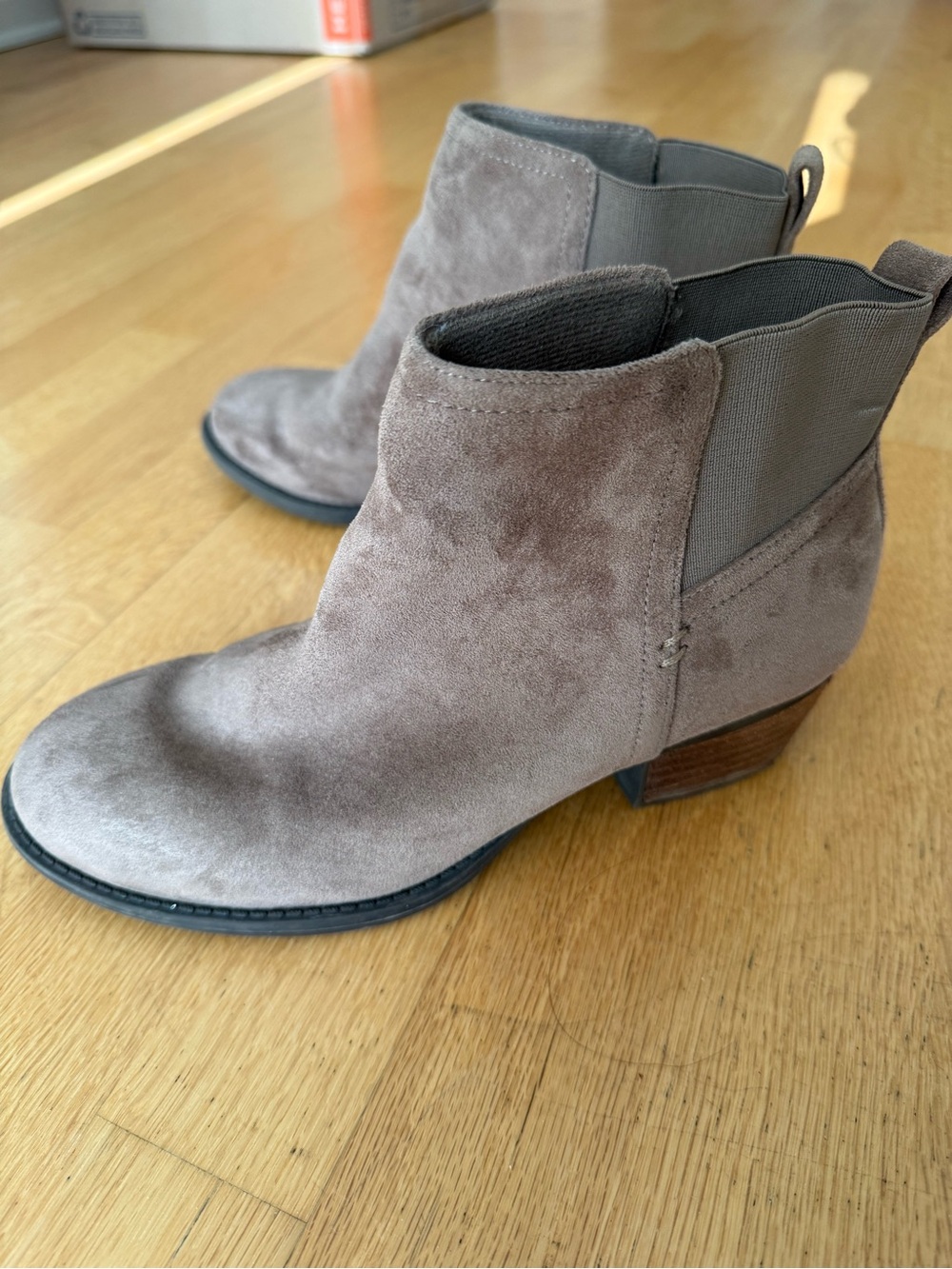 Women's Taupe Suede Ankle Boots - Dr. Scholl’s size 8